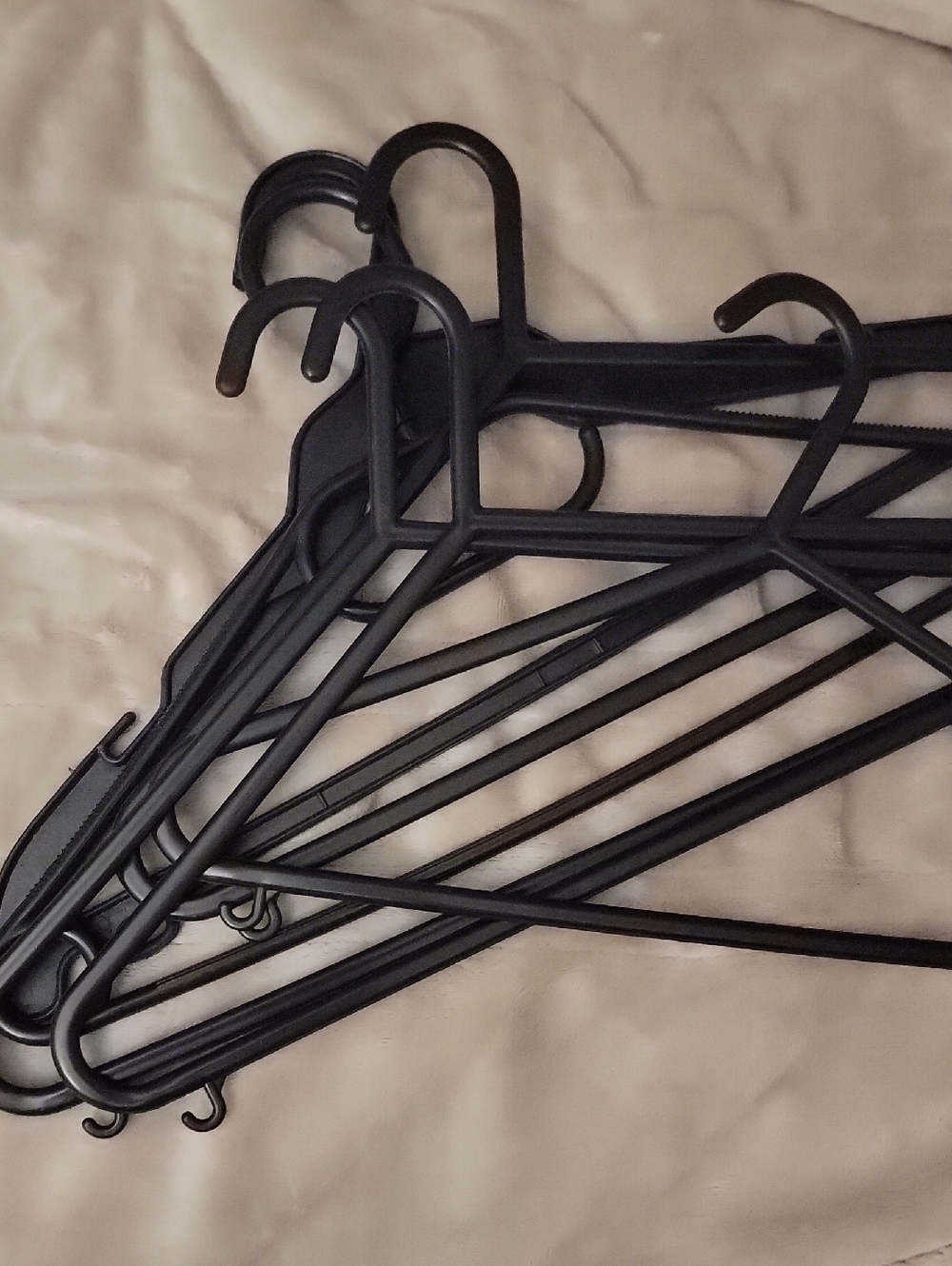 Black Plastic Clothes Hangers Set Of 20